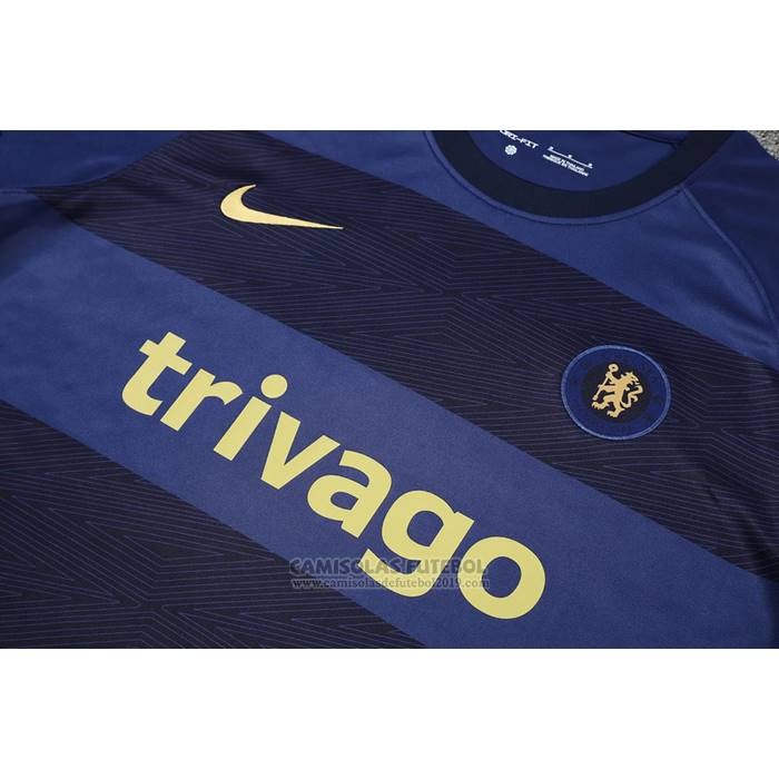 Fato de Treino Chelsea Manga Curta 2022-2023 Azul Oscuro - Calcas Curta